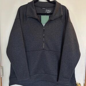 L.L. Bean women’s Charcoal Zip-Up Sweater
